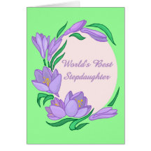 World's Best Stepdaughter Gifts and Tees Greeting Card
