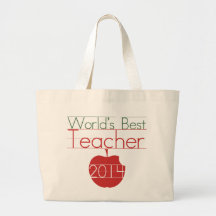 Worlds best Teacher 2014 Tote Bags