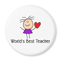 World's Best Teacher Refrigerator Magnets