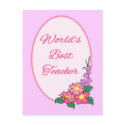 World's Best Teacher postcards