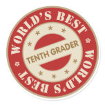 Worlds Best Tenth Grader Sticker