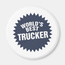 World's Best Trucker Truck Driver Haulier Fridge Magnets