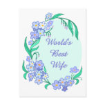 World's Best Wife Gifts and Tees postcards