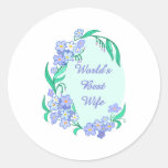 World's Best Wife Gifts and Tees Round Sticker