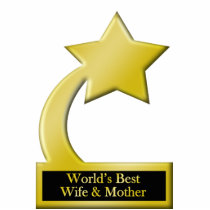 World's Best Wife & Mother, Gold Star Award Trophy