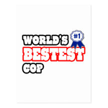 World's Bestest Cop Postcard