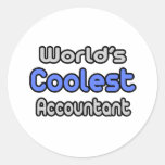 World's Coolest Accountant Round Sticker