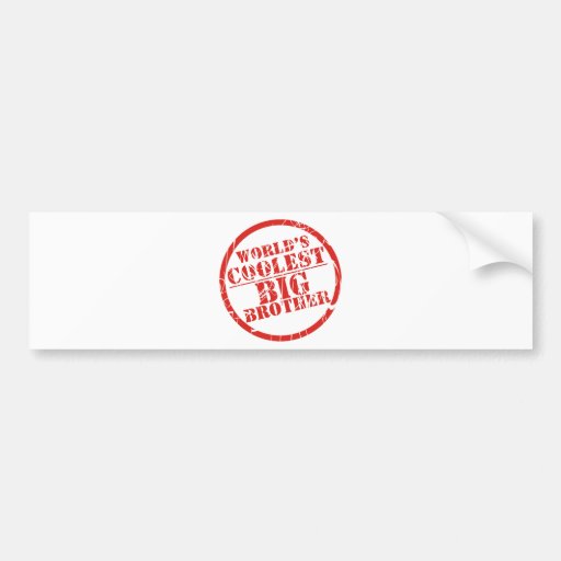 World's Coolest Big Brother Bumper Sticker