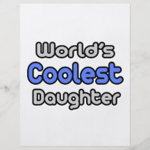 World's Coolest Daughter Flyer Design