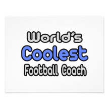 World's Coolest Football Coach Custom Invitations