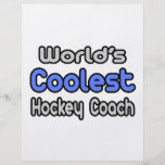 World's Coolest Hockey Coach Personalized Flyer