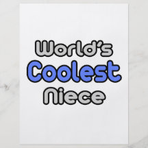 World's Coolest Niece Full Colour Flyer