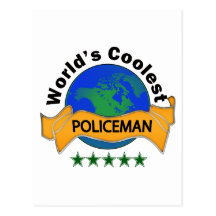 World's Coolest Policeman Post Card