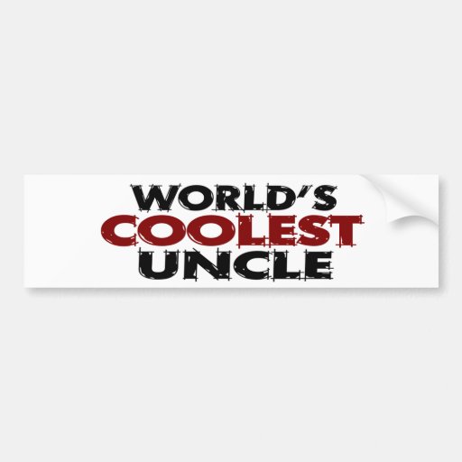 Worlds Coolest Uncle Bumper Sticker