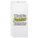 World's Funniest Bartender Full Color Rack Card