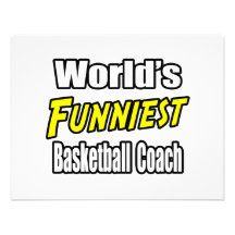 World's Funniest Basketball Coach Personalised Invitations