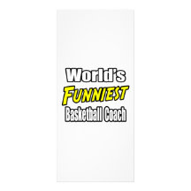 World's Funniest Basketball Coach Rack Card Design