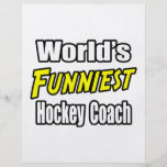 World's Funniest Hockey Coach Full Colour Flyer