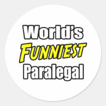 World's Funniest Paralegal Round Stickers