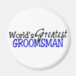 Worlds Greastest Groomsman Blue Black Magnet