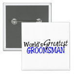 Worlds Greastest Groomsman Blue Black Pins