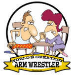 WORLDS GREATEST ARM WRESTLER MARRIED COUPLE CARTOO photo sculptures