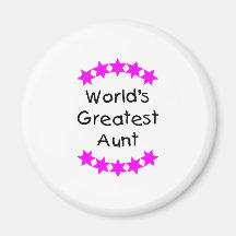 World's Greatest Aunt (pink) Fridge Magnet