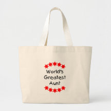 World's Greatest Aunt (red) Bags