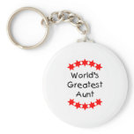 World's Greatest Aunt (red) keychains
