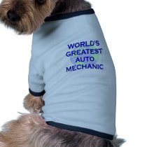 World's Greatest Auto Mechanic Dog Tee Shirt