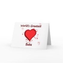 World's Greatest baba Greeting Cards