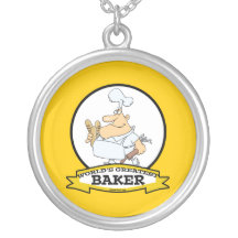 WORLDS GREATEST BAKER MEN CARTOON NECKLACES