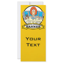 WORLDS GREATEST BANKER CARTOON CUSTOM RACK CARD