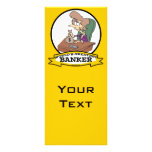 WORLDS GREATEST BANKER WOMEN CARTOON CUSTOM RACK CARD