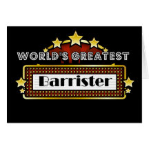 World's Greatest Barrister Greeting Cards