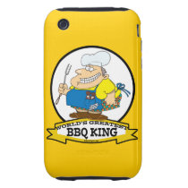 WORLDS GREATEST BBQ KING MEN CARTOON IPHONE 3 TOUGH COVERS