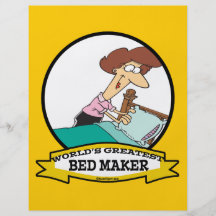 WORLDS GREATEST BED MAKER WOMEN CARTOON FLYERS
