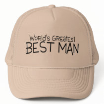 Worlds Greatest Best Man Wedding Trucker Hats