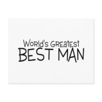 Worlds Greatest Best Man Wedding Postcards