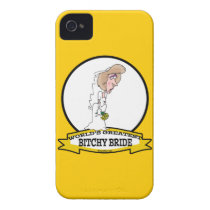 WORLDS GREATEST BITCHY BRIDE CARTOON CASE-MATE IPHONE 4 CASE