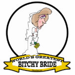 WORLDS GREATEST BITCHY BRIDE CARTOON photo sculptures