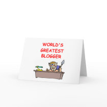 world's greatest blogger greeting cards