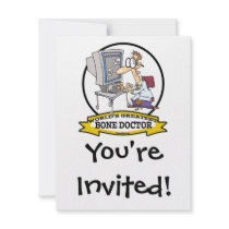 WORLDS GREATEST BONE DOCTOR MEN CARTOON CUSTOM ANNOUNCEMENT