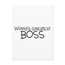 Worlds Greatest Boss Postcards