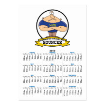 WORLDS GREATEST BOUNCER MEN CARTOON BUSINESS CARDS