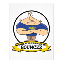 WORLDS GREATEST BOUNCER MEN CARTOON CUSTOM INVITES