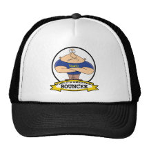 WORLDS GREATEST BOUNCER MEN CARTOON MESH HAT