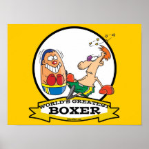 WORLDS GREATEST BOXER MEN CARTOON PRINT
