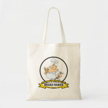WORLDS GREATEST BREAD BAKER MEN CARTOON CANVAS BAG