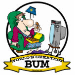 WORLDS GREATEST BUM MEN CARTOON photo sculptures